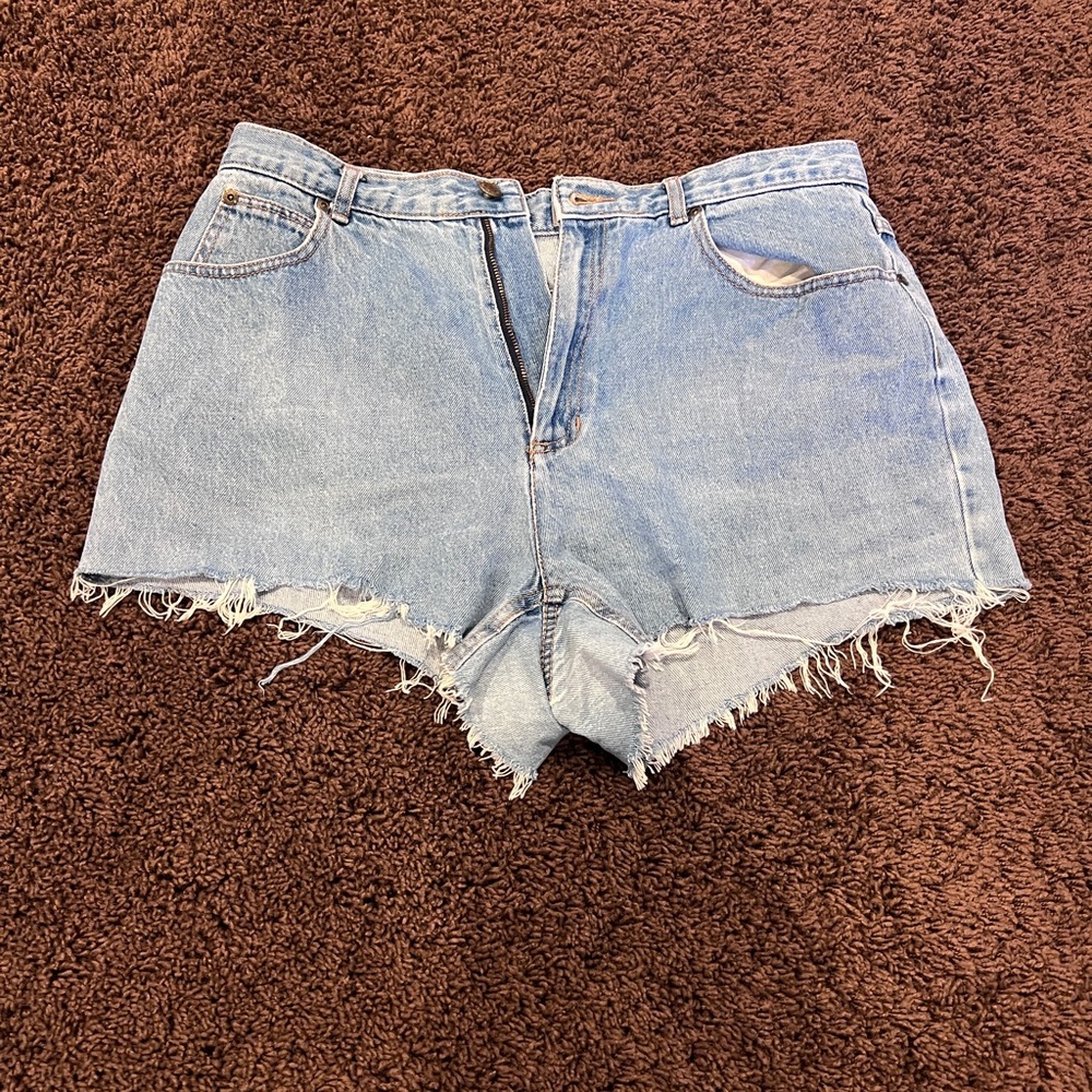 Frayed Denim Shorts